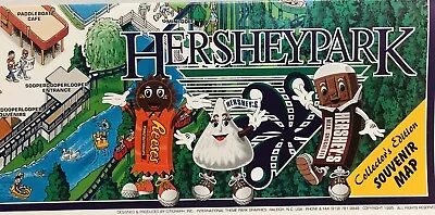Hershey Park 1995 Vintage Theme Park Souvenir Map “Collector’s Edition” • $39.95