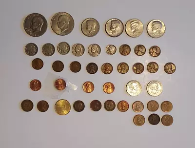 43 Various Coins: 1909 Up Dollars Half-Dollars Nickels Dime Pennies & More • $115