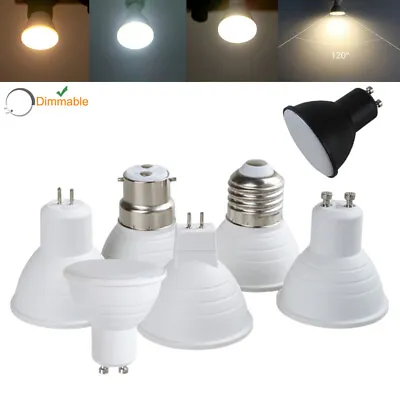 7W GU10 MR16 GU5.3 E27 B22 Dimmable 120 Degree LED Spotlight Bulbs Lamps AC 220V • £2.63