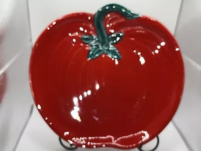 Vintage Majolica Red Ceramic Tomato Plate Made In Italy PV • $22