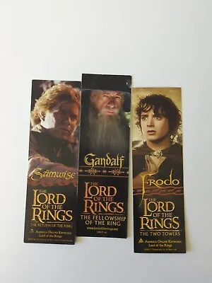 Set Of 3 LORD OF THE RINGS Double-Sided Bookmarks THE TWO TOWERS Movie Promo • £11.56