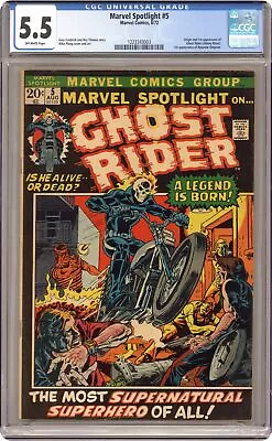Marvel Spotlight #5 CGC 5.5 1972 1223343003 1st App. And Origin Ghost Rider • $2000