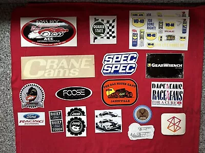 Lot Of 24 Vintage Racing Decals Stickers Ford Wd40 Crane Cams Foose Old Skool #3 • $12.50