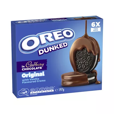 Oreo Cadbury Dunked Chocolate Coated Biscuits 197g • $15