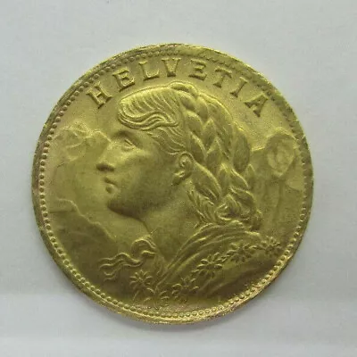 $450 • Buy 1935 Swiss Helvetia Gold Coin , High Grade Coin 