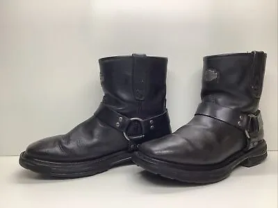 Mens Harley Davidson Harness Motorcycle Black Boots Size  10 • $26.99