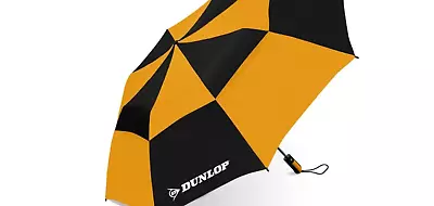 DUNLOP Double Canopy Folding Golf Umbrella-YELLOW/BLACK -56 INCH -New -Free Ship • $20.99