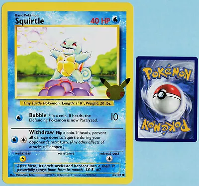 JUMBO Pokemon Card First Partner Squirtle 63/103 Oversized Promo • $2.99