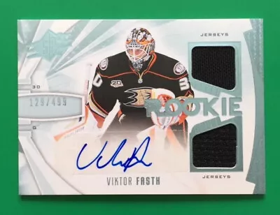 VIKTOR FASTH (ANAHEIM) 13-14 SPx AUTOGRAPHED DUAL JERSEY RC #198  /499 • $7.36