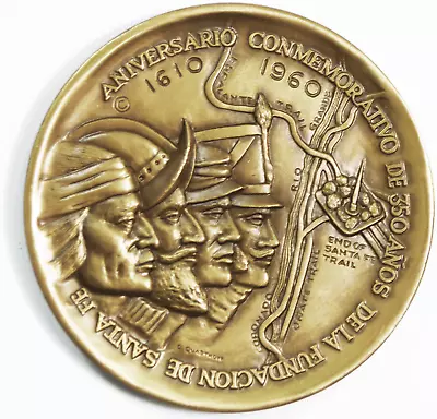 Medallic Art Co Santa Fe 350th Anniversary Medal 64mm Bronze Commemorative • $19.99