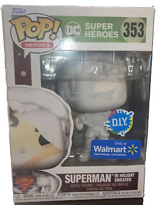 Funko Pop Superman In Holiday Sweater DIY #353 DC Super Heroes Walmart Exclusive • $8.48