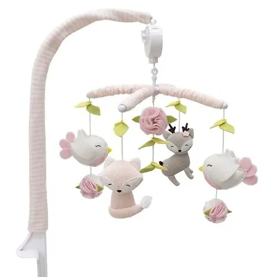 Baby Musical Mobile - Ava Birds Knitted Woodland Characters Nursery Decor -L5.5 • $35.99