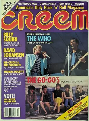 Creem Magazine December 1982 The Who David Johansen The Go-Go's Pink Floyd    • $9.48