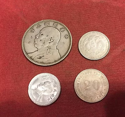 Lot Of 4 Mixed China And World Coins • $0.99