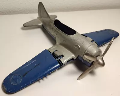 Vintage Hubley Kiddie Toy Blue & Silver Plane • $39.99