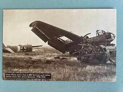 Vintage Postcard Over Malta More Than 2000 German And Italian Planes Were Shot  • £0.99