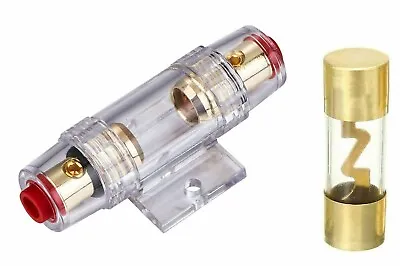 IMC Audio In-Line 4/8 Gauge AGU Fuse Holder With (1) 60 Amp Fuse For Car Audio • $6.86