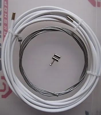 TANDEM  WHITE BRAKE OUTER CABLE And INNER CABLE With Ferrules/Crimp *NEW* • £9.99