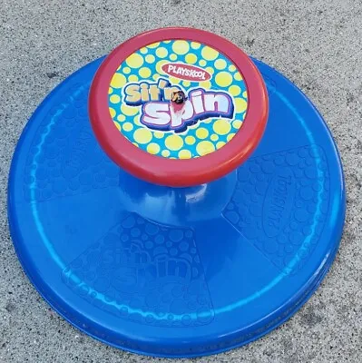 Vintage 1973 Playskool Tonka Sit N Spin Ride On Blue Red Yellow Green Toy • $37