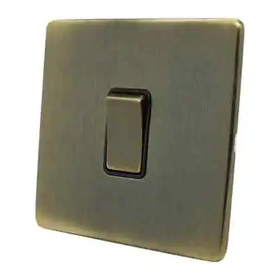 £10.49 • Buy Screwless Antique Brass Plug Sockets Light Switches Dimmers See Whole Range Here