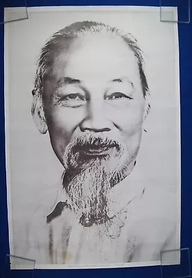 Vintage Ho Chi Minh Of Vietnam Poster By Berkeley Bonaparte 35X 23  • $25