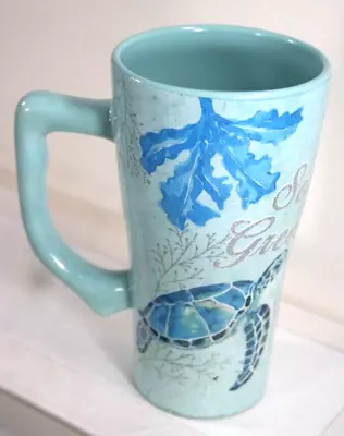 Beautiful Colorful Sea Themed Ceramic Coffee Mug 6  Tall Seas And Greetings • $9.95