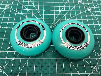 2 Revision Multi Surface Pro In-line Skate Wheels 80mm. New. B3 • $11.99