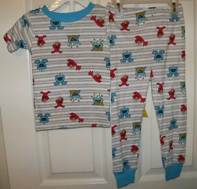 Cookie Monster Tickle Me Elmo Toddler 2 Piece Long Pajama PJ Boys Size 2T NWT • $16.01