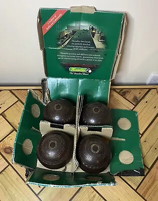 Henselite Size 4 Super Grip Lawn Bowls Set Of 4- In Box • £19.99