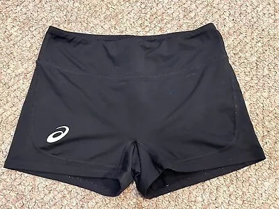 ASICS Women’s Spandex Shorts Volleyball Activewear MEDIUM Black • $13.85