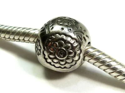 Pandora Ale Oxidised Silver Lazy Daisy Flower Opening Ball Clip Charm 791013 • £22.95