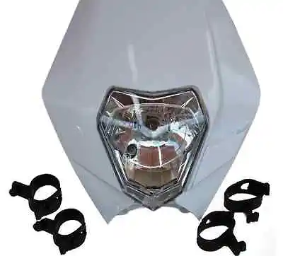 White Universal Dirt Bike Headlight For Kawasaki Suzuki Yamaha  KX250F KX DR • $25.46