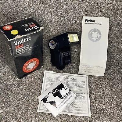 Vivitar Auto Thyristor 283 Shoe Mount Flash In Ext Cond. Japan • $23