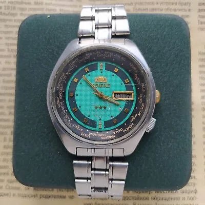 Vtg ORIENT 5bar EA EMOH-CO CA Automatic WD World Diver Timer Early Jumbo Best • $90