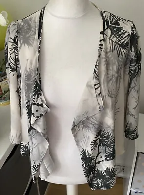 £8.99 • Buy Topshop Black And Grey Mix Kimono Jacket Size UK 10