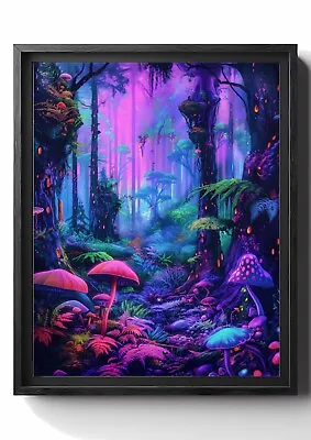 Mushroom Weed Trippy Psychedelic Bedroom Room Wall Art Print Poster A1 A2 A3 A4 • £4.95