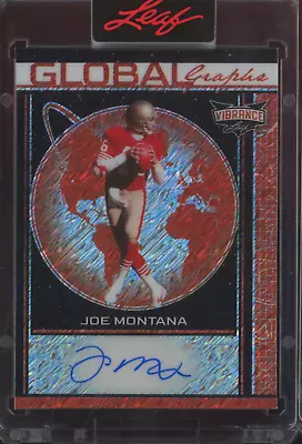 2023 Leaf Vibrance Global Graphs Shimmer Orange #GGJM1 Joe Montana 2/6 Auto • $3.85