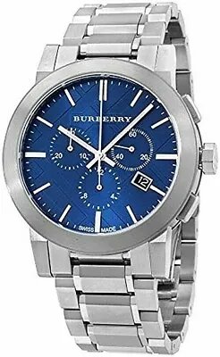 Brand New Burberry BU9363 Stainless Steel Blue Checker Dial Men's Watch • $199.99