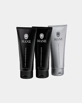 Mane Hair Thickening Shampoo And Conditioner Three Pack For Men And Women 100ml • £22.99