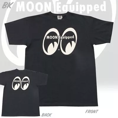 Mooneyes Classic (002) Black T-Shirt Beige Graphics. 100%Cotton. Street Rod • $40.95