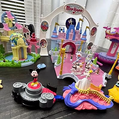 Disney Magic Kingdom Showtime Celebration Carousel & It’s A Small World Playset • $116.99