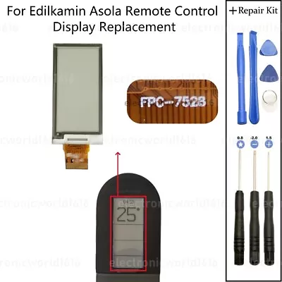 Screen For Edilkamin Asola Remote Control 2.13in 122x250 LCD Display Repair Part • £28.43