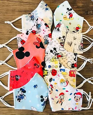 DISNEY Mickey Minnie Mouse Handmade Kids Adult Face Mask Reusable Washable • $9.99