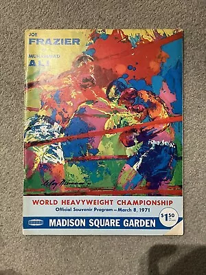 1971 Muhammad Ali Vs Joe Frazier World Title On-Site Boxing Programme • £120