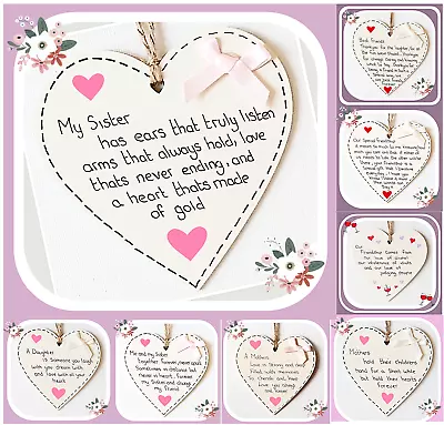 £2.95 • Buy Handmade Friendship Plaque ,ideal Gifts Various Quotes,mothers,friends,sisters