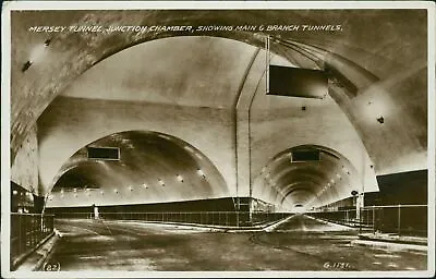 Mersey Tunnel Junction Chamber Main & Branch Tunnel Real Photo 1928 Valentines • £6.60