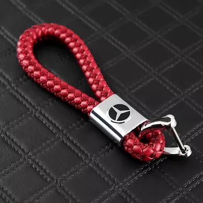 Red Leather Car Key Chain Key Ring For Mercedes-Benz AMG • $7.99