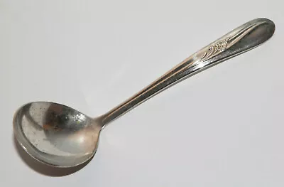 H&T Mfg Co. Silver Plate Sauce Condiment Serving Spoon Ladle 1940 Meadow Flower • $7.99