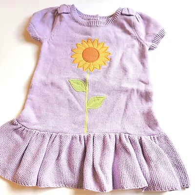 Gymboree 18-24 Mo Sunflower Smiles Purple Sweater Dress NWT 2012 • $22.78