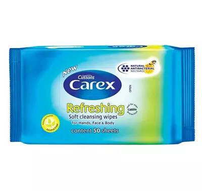 Carex Soft Refreshing Cleansing Wipes For Body Hands And Face- 50  Sheets  • $6.25